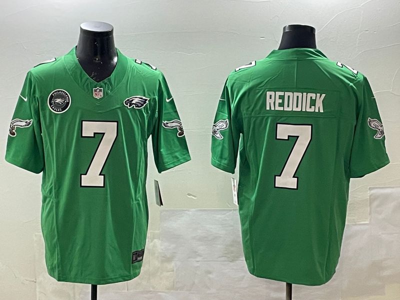 Men Philadelphia Eagles #7 Reddick Green three generations 2025 Nike Vapor Limited NFL Jersey style 5